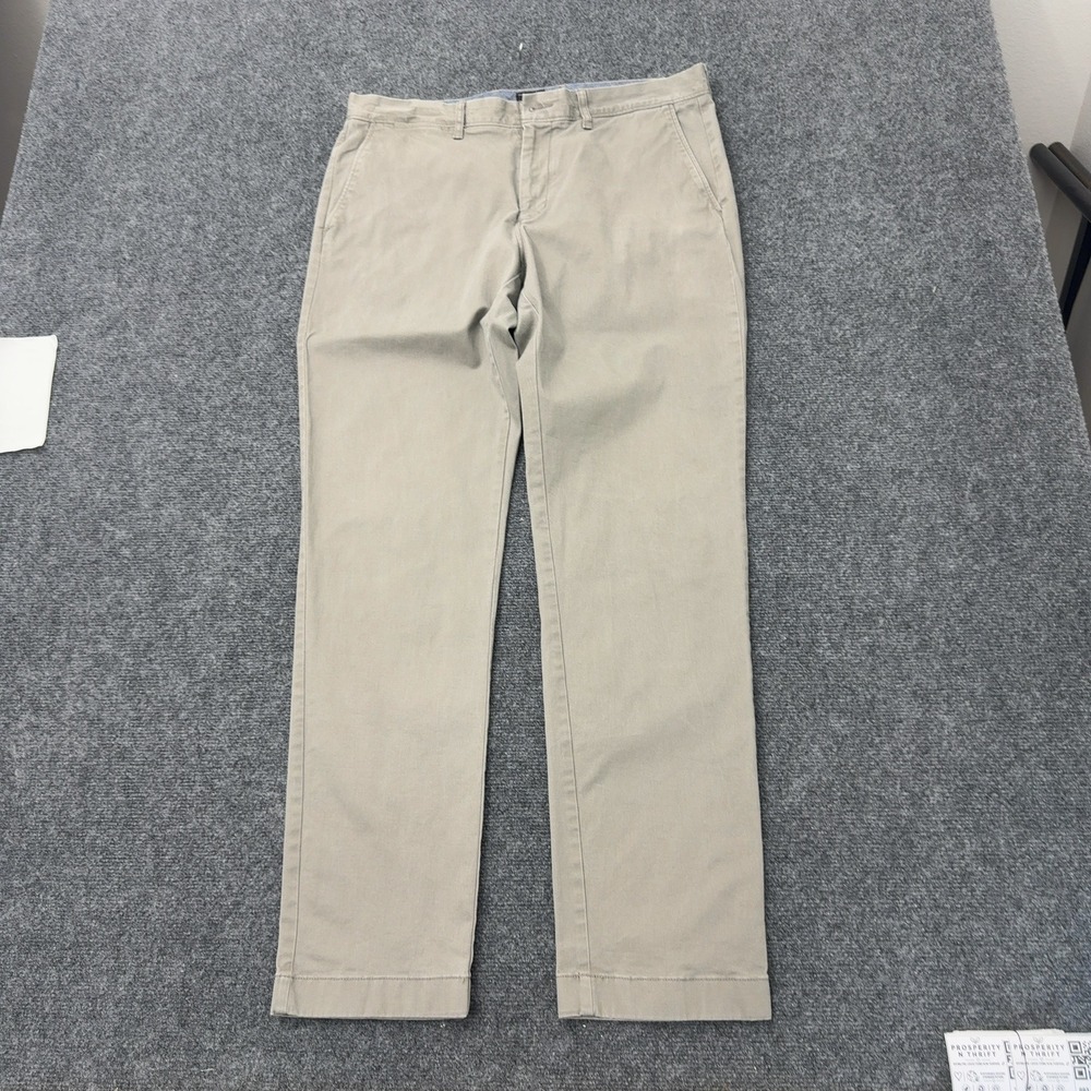 J Crew Pants Mens 34 Khaki Cotton Stretch Chino Casual Preppy